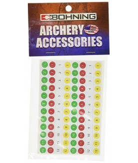 Bohning - Stickers à numéroter les flèches - Arrow number decals