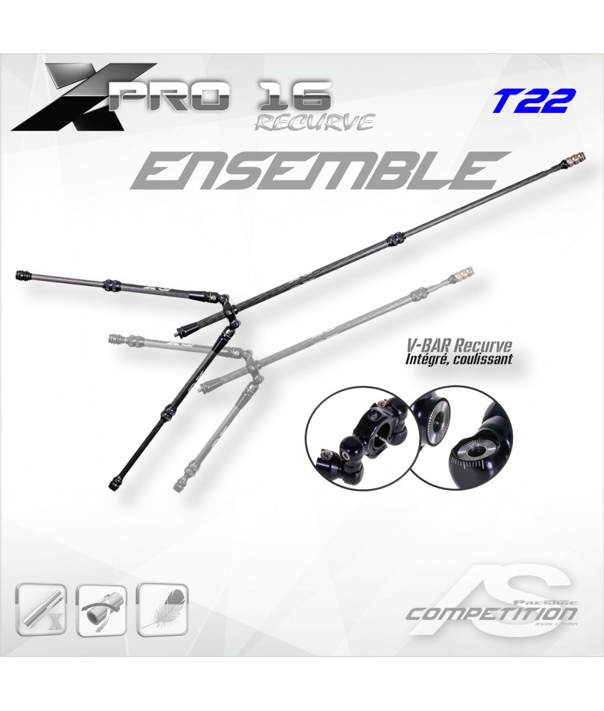 Ensemble Arc Système X-Pro 16 Recurve téléscopique